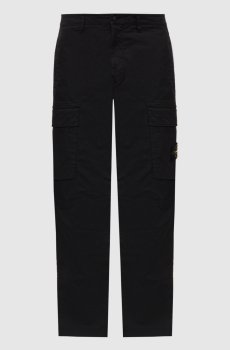 Черные брюки карго с патчем логотипа