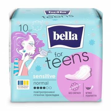 Гигиенические прокладки Bella for Teens Sensitive Normal, 10 шт Гигиенические прокладки Bella for Teens Sensitive Normal, 10 шт