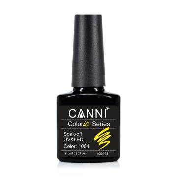 Гель-лак для ногтей Canni Gel Color System Soak-off UV&LED Gel Polish 1004 Желтый неоновый, 7.3 мл Гель-лак для ногтей Canni Gel Color System Soak-off UV&LED Gel Polish 1004 Желтый неоновый, 7.3 мл