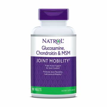 Глюкозамин, хондроитин и метилсульфонилметан Natrol Glucosamine, Chondroitin & MSM, 90 таблеток Глюкозамин, хондроитин и метилсульфонилметан Natrol Glucosamine, Chondroitin & MSM, 90 таблеток