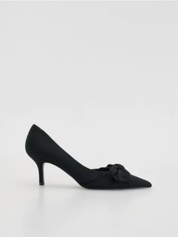 Reserved - Туфлі з бантом - чорний - 152FF-99X Reserved - Туфлі з бантом - чорний - 152FF-99X