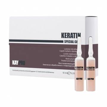 Восстанавливающий лосьон в ампулах KayPro Keratin Special Care для химически обработанных и поврежденных волос, 12*10 мл Восстанавливающий лосьон в ампулах KayPro Keratin Special Care для химически обработанных и поврежденных волос, 12*10 мл