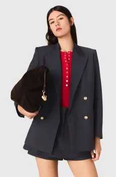 Женский темно-синий жакет Синий 38 MAJE MFPVE00689_Navy