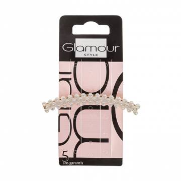 Заколка-автомат для волос Inter-Vion Glamour с жемчужными бусинами, 1 шт Заколка-автомат для волос Inter-Vion Glamour с жемчужными бусинами, 1 шт