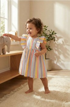 Смугаста сукня - різнобарвний