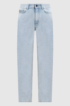 Голубые джинсы с патчем логотипа