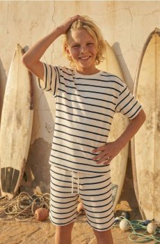 Комплект: футболка і шорти з трикотажу french terry - різнобарвний