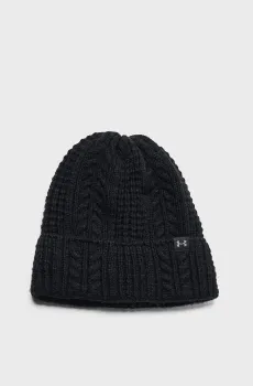 Женская черная шапка W Halftime Cable Knit Beanie Черный ONESIZE Under Armour 1386639-001