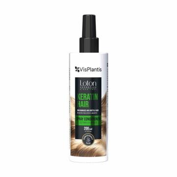 Спрей-кондиционер Loton Cosmetics Keratin Hair Spray Conditioner для поврежденных и ломких волос, с кератином, 200 мл Спрей-кондиционер Loton Cosmetics Keratin Hair Spray Conditioner для поврежденных и ломких волос, с кератином, 200 мл