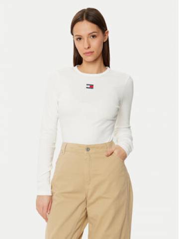 Tommy Jeans Блузка DW0DW20178 Білий Slim Fit Tommy Jeans Блузка DW0DW20178 Білий Slim Fit