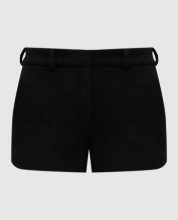 Черные шорты Inga букле с шерстью