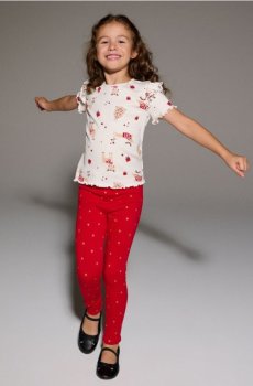 Футболка з трикотажу в рубчик - різнобарвний