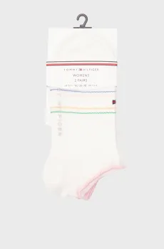 Женские белые носки (2 пары) SNEAKER RIB SHINE Белый 39-42 Tommy Hilfiger 701232978