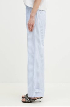 Хлопковые брюки Fiorucci Striped Logo