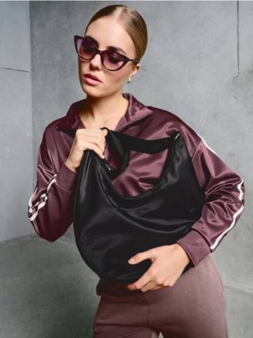 Нейлонова hobo-сумка - чорний Нейлонова hobo-сумка - чорний