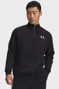 Мужская черная спортивная кофта UA Icon Fleece 1/4 Zip Черный M Under Armour 6012710-001