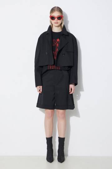 Хлопковая куртка MM6 Maison Margiela цвет чёрный переходная S62AN0126 Хлопковая куртка MM6 Maison Margiela цвет чёрный переходная S62AN0126