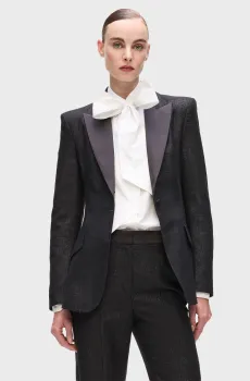 Женский черный жакет metallic Черный 38 Karl Lagerfeld A4W14039