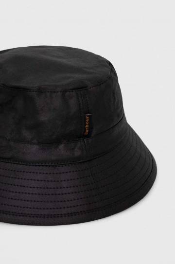 Шляпа из хлопка Barbour цвет чёрный хлопковый Шляпа из хлопка Barbour цвет чёрный хлопковый