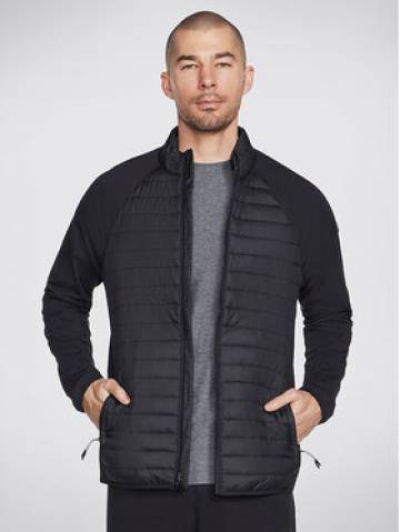 Skechers Демісезонна куртка Goshield Hybrid Jacket JA23 Чорний Regular Fit Skechers Демісезонна куртка Goshield Hybrid Jacket JA23 Чорний Regular Fit