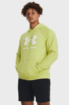 Мужское желтое худи UA Rival Fleece Logo HD Желтый XL Under Armour 1379758-743
