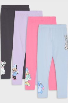 Бавовняні легінси 4 pack Disney - різнобарвний