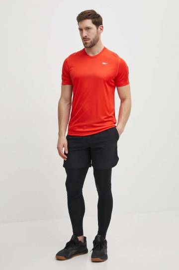 Футболка для тренинга Reebok Identity Training цвет красный однотонная 100076456 Футболка для тренинга Reebok Identity Training цвет красный однотонная 100076456