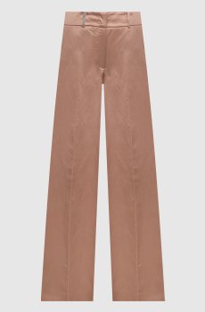 Розовые брюки с леном с цепочкой мониль