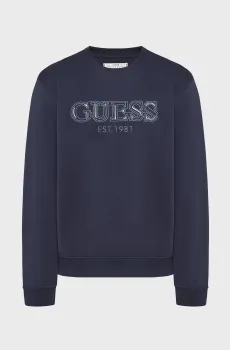 Мужской темно-синий свитшот Синий XL Guess M5BQ08.K9Z21;G7V2