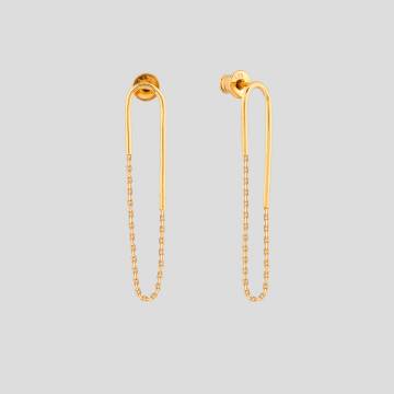 Серебряные серьги с позолотой Minimal 1728/1-п Серебряные серьги с позолотой Minimal 1728/1-п