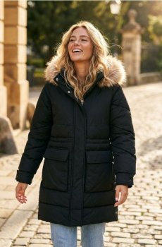 Куртка з каптуром - чорний