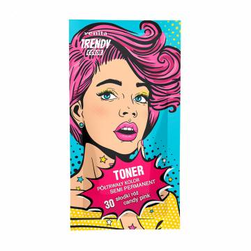 Оттеночный тонер для волос Venita Trendy Color Toner 30 Candy Pink, 35 г (саше) Оттеночный тонер для волос Venita Trendy Color Toner 30 Candy Pink, 35 г (саше)