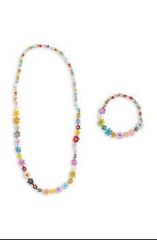 Детское ожерелье и браслет Konges Sløjd FLOWER FIELD NECKLACE AND BRACELET SET