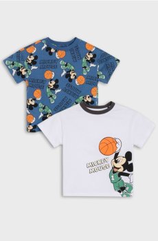 Бавовняні футболки з принтом 2 шт Mickey Mouse - білий