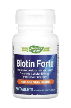 Биотин Natures Way Biotin Forte Extra Strength 5 мг, 60 таблеток