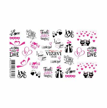 Водные наклейки для ногтей Vizavi Professional VB-08 Водные наклейки для ногтей Vizavi Professional VB-08
