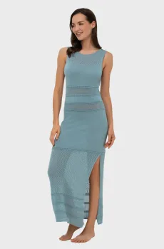 Женское голубое платье Голубой 42 MARC&ANDRE S25-00LS0603