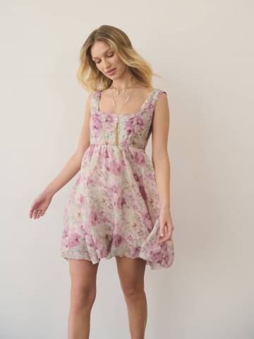 Mohito - Сукня міні в квіточку - рожевий - 38