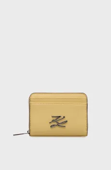 Женский желтый кожаный кошелек AUTOGRAPH SM ZIP Желтый ONESIZE Karl Lagerfeld B2W32005