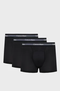Мужские черные боксеры (3 шт) TRUNK Черный L Calvin Klein LV00NB4536