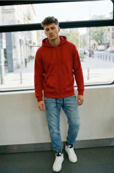 Худі на блискавці - червоний