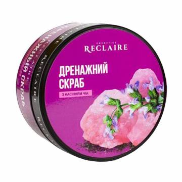 Дренажный антицеллюлитный скраб для тела Reclaire с семенами чиа, 200 мл Дренажный антицеллюлитный скраб для тела Reclaire с семенами чиа, 200 мл