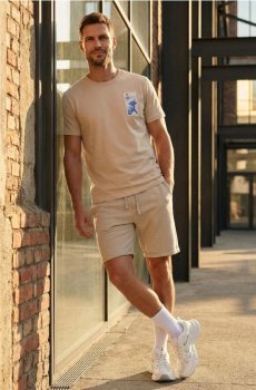 Slim шорти - бежевий