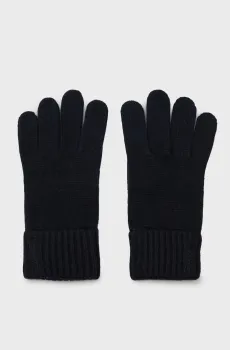 Женские темно-синие шерстяные перчатки WOOL KNITTED GLOVES Синий ONESIZE Gant 4930017