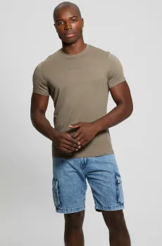 Мужская бежевая футболка Бежевый S Guess M4GP39.K7HD0;G1EC