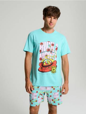 Піжамний комплект із двох предметів Rick & Morty - блакитний