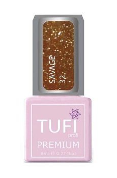 Уценка! Гель-лак для ногтей Tufi profi Premium Savage 32 Светоотражающий Абу-Даби, 8 мл