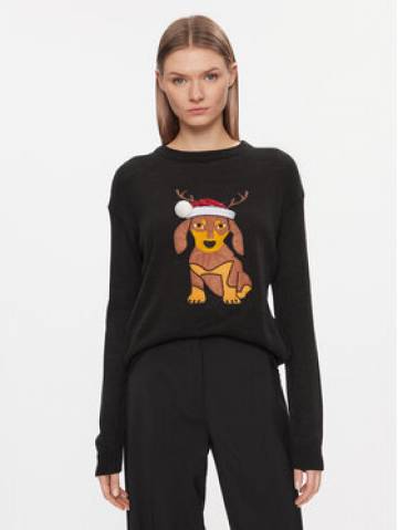 Brave Soul Светр LKX-230XMASDOG Чорний Regular Fit Brave Soul Светр LKX-230XMASDOG Чорний Regular Fit