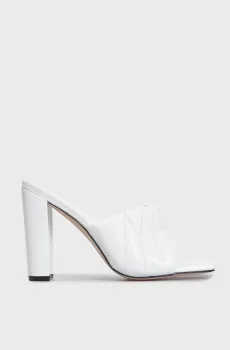 Женские белые кожаные мюли Francie Белый 39 PRPY PRSLT5047W