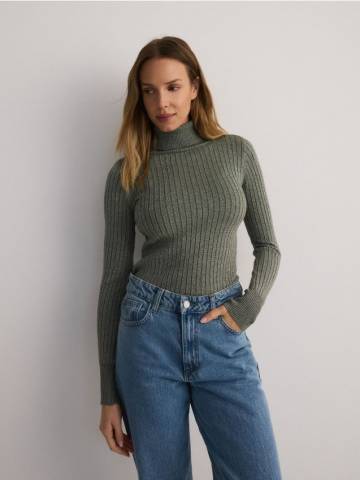 Reserved - Глянцевий гольф - khaki - 310BX-87L Reserved - Глянцевий гольф - khaki - 310BX-87L